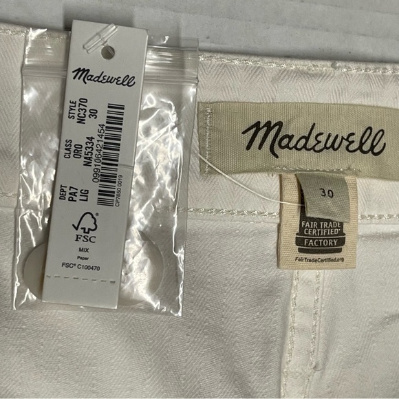 Madewell Curvy Perfect Vintage Straight Jeans Womens Size 32 Tile White NEW - Picture 7 of 9